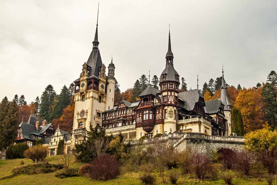 Peles Castle is a medieval castle in Transylvania