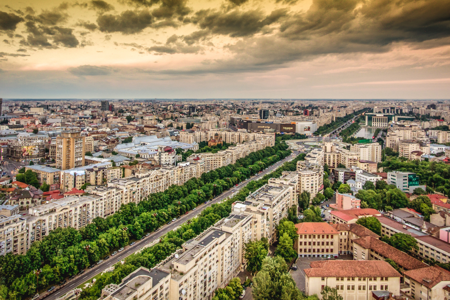 Unirii square bucharest romania