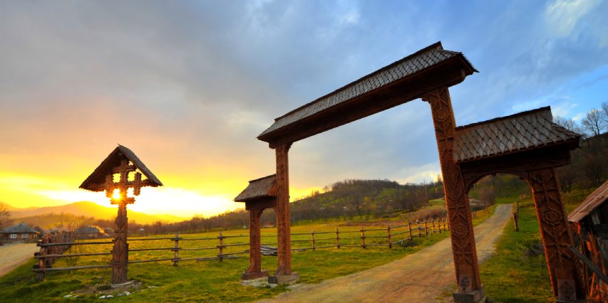 Beautiful Maramures during sunset