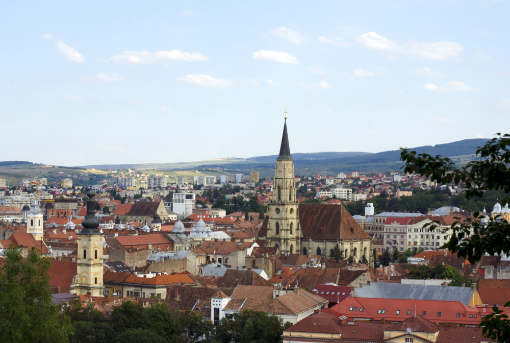 Cluj-Napoca is a beautiful medieval city located in Romania. This picture contain a panoramic view of this beautiful city
