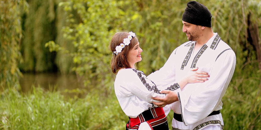 couple dressed in traditional clothes