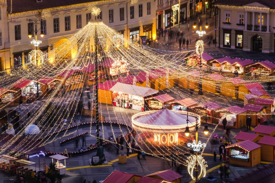 Christmas Market - Traditional food, sweets, winter lights, romanian traditions