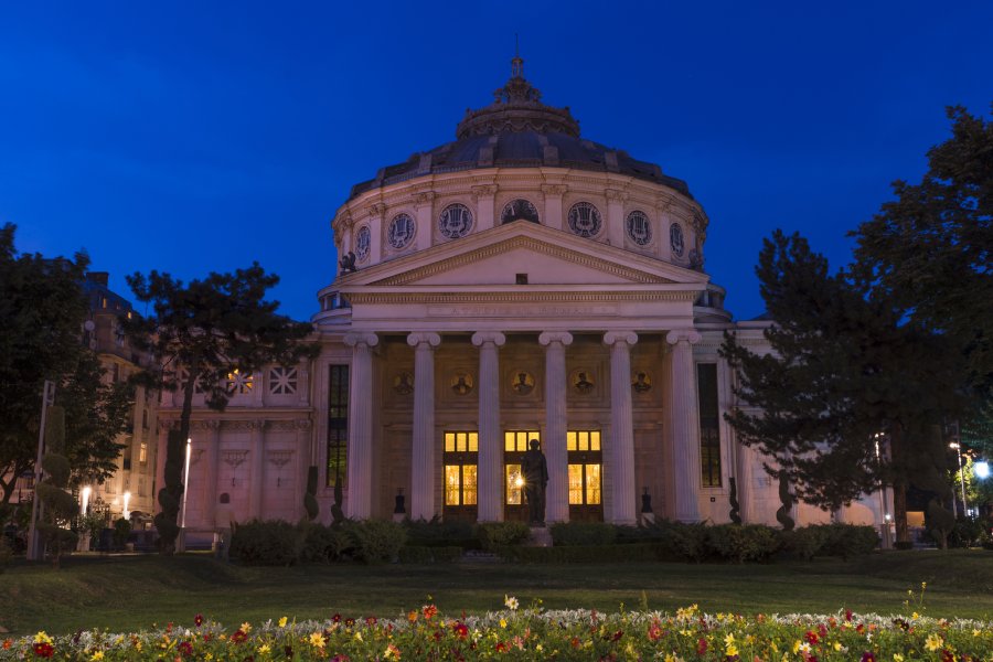 The Romanian Athenaeum is located in heart of Bucharest